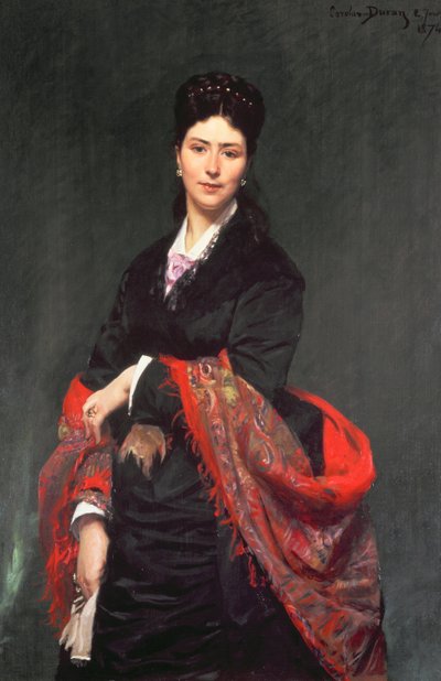 Portret van mevrouw Marie Clerc door Charles Emile Auguste Carolus Duran